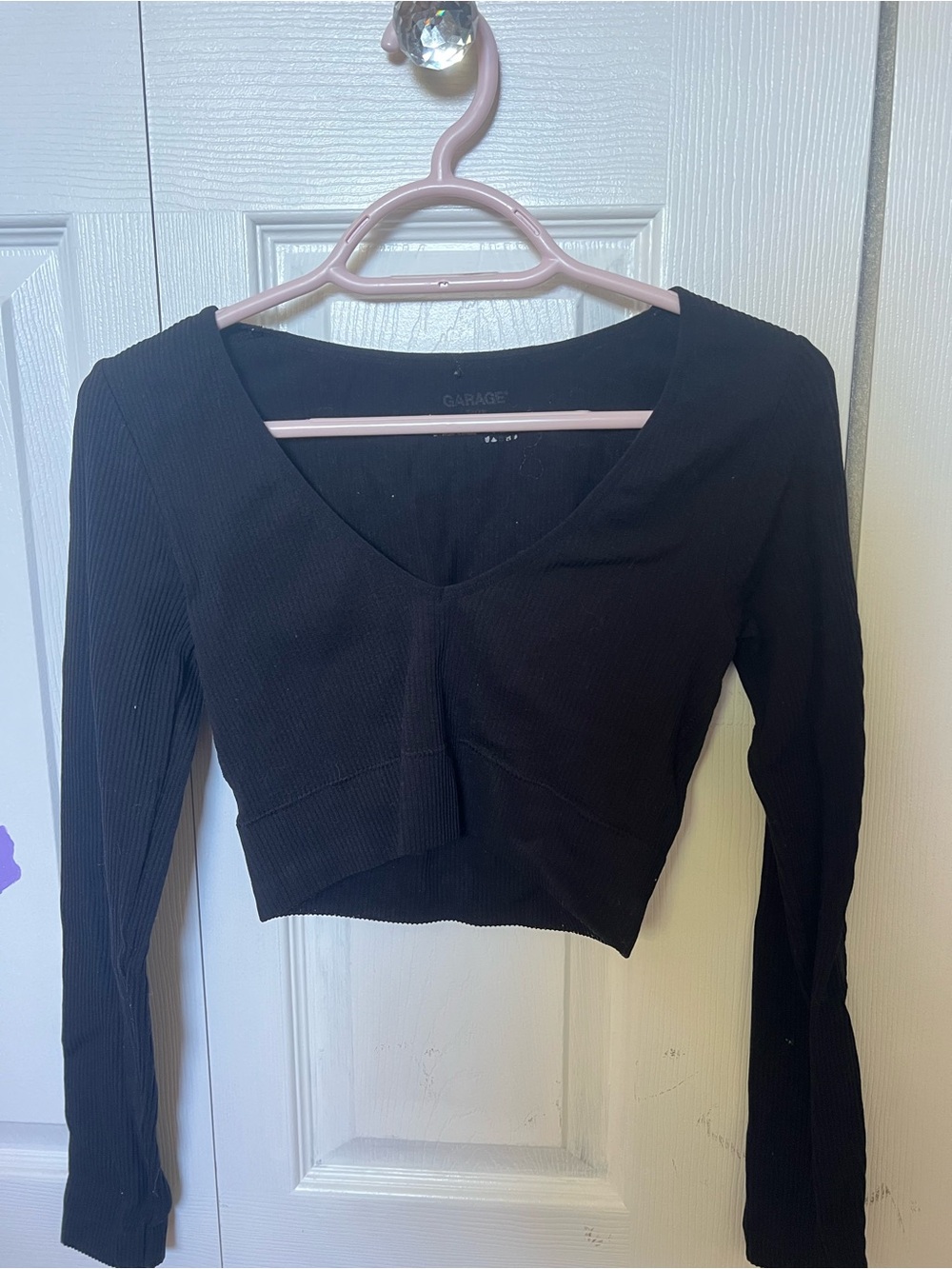 Garage black long sleeve top